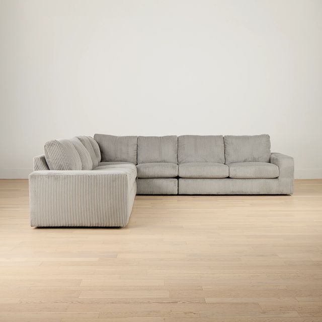 Charlie Gray Fabric Large Two-arm Sectional