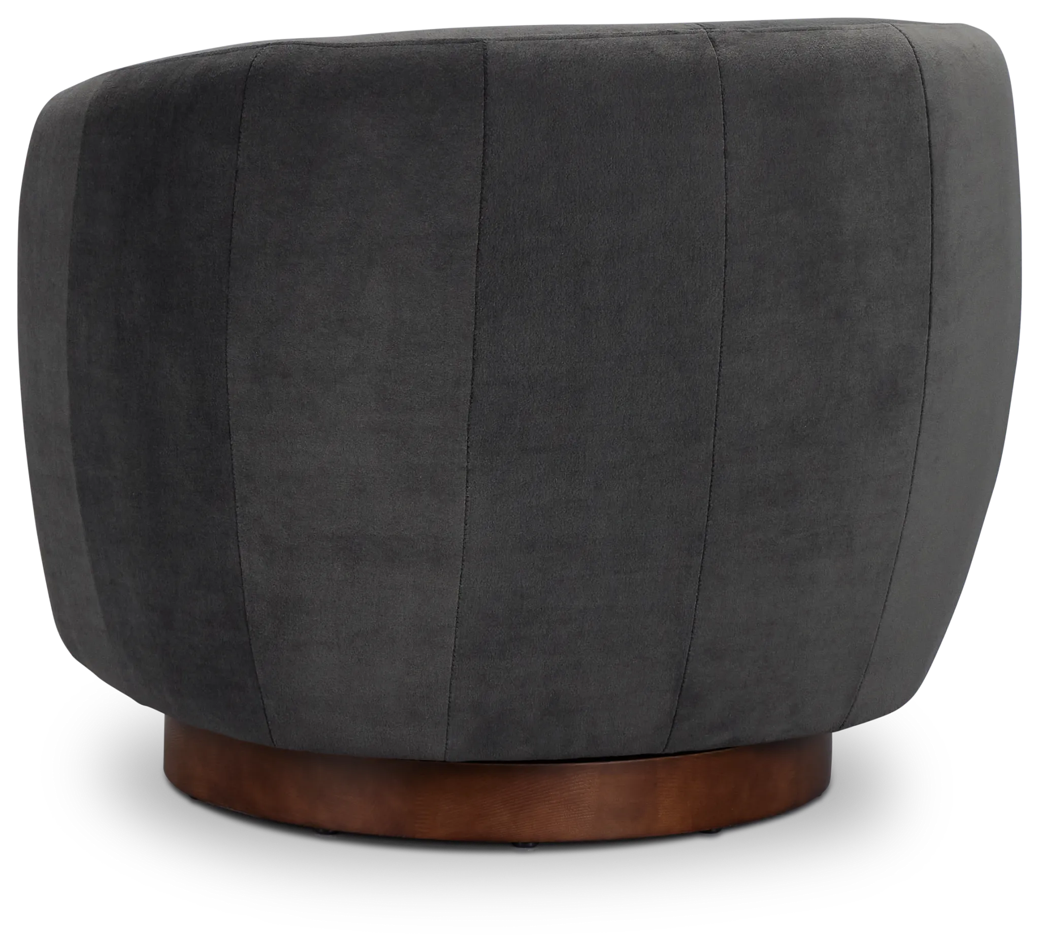 Hazel Dark Gray Velvet Swivel Accent Chair