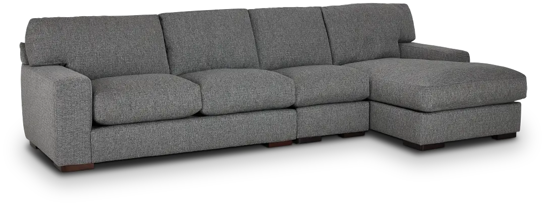 Veronica Dark Gray Down Small Right Chaise Sectional Veronica Dark Gray Down Small Right Chaise Sectional