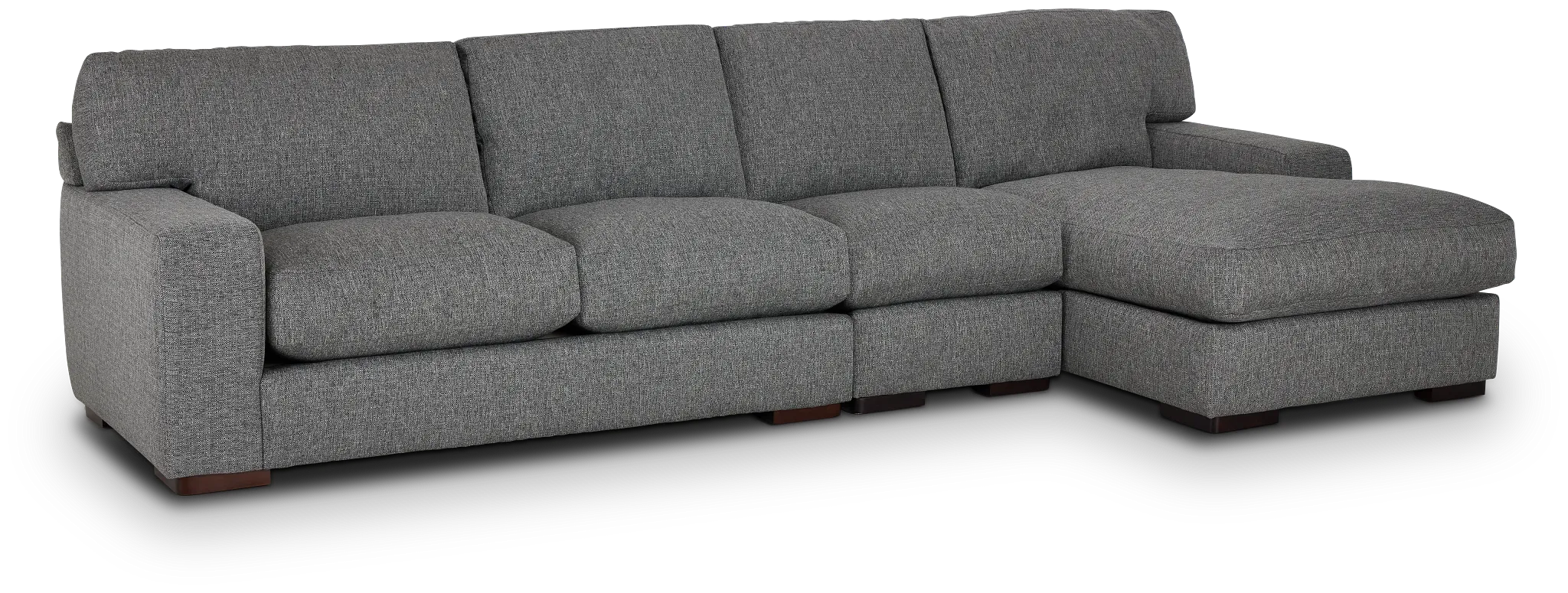 Veronica Dark Gray Down Small Right Chaise Sectional