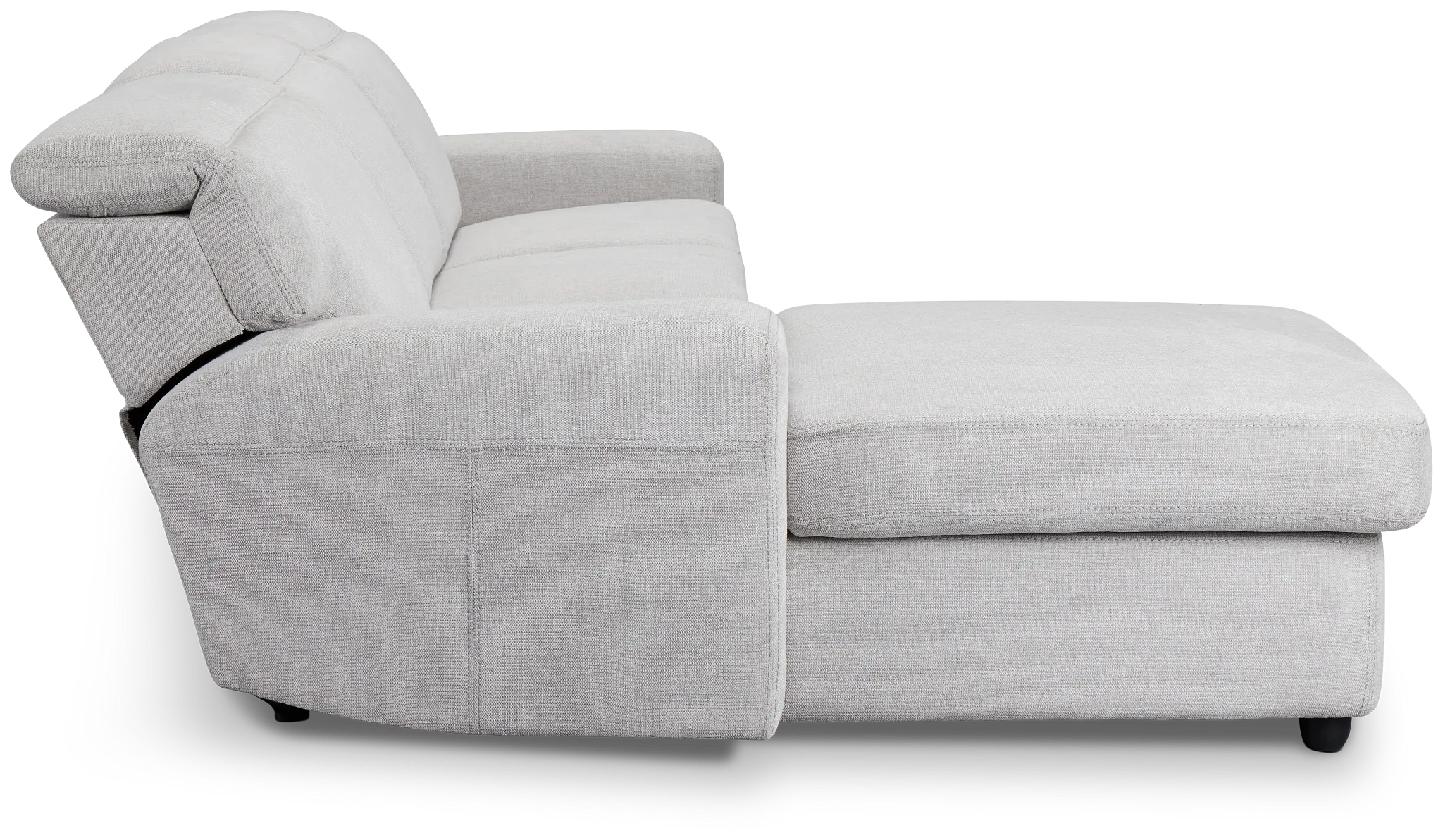 Callum Light Gray Storage Small Left Power Chaise Sleeper Sectional