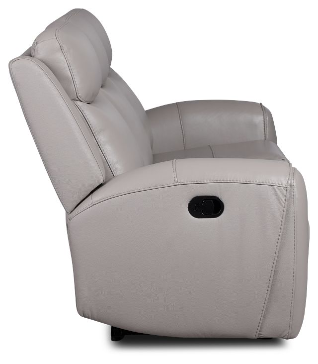 Walker Light Gray Lthr/vinyl Reclining Sofa