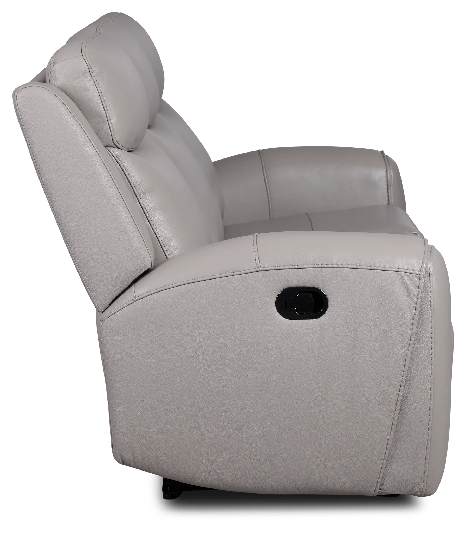 Walker Light Gray Lthr/vinyl Reclining Sofa