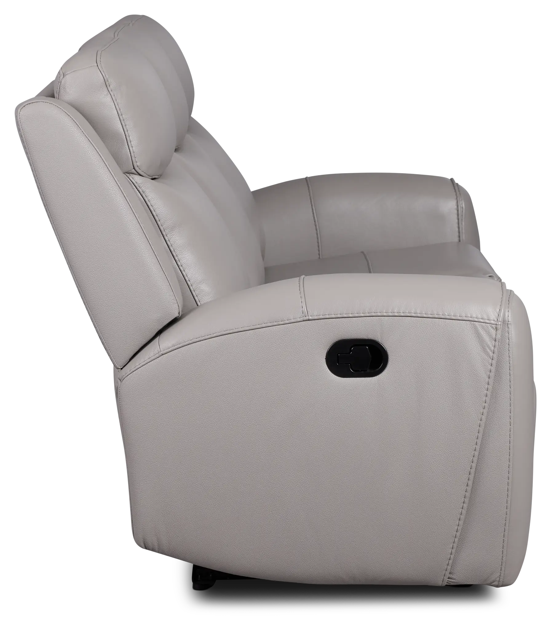 Walker Light Gray Lthr/vinyl Reclining Sofa Walker Light Gray Lthr/vinyl Reclining Sofa