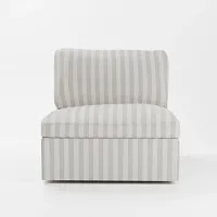 Destin Sea Lane Light Gray Fabric Swivel Chair