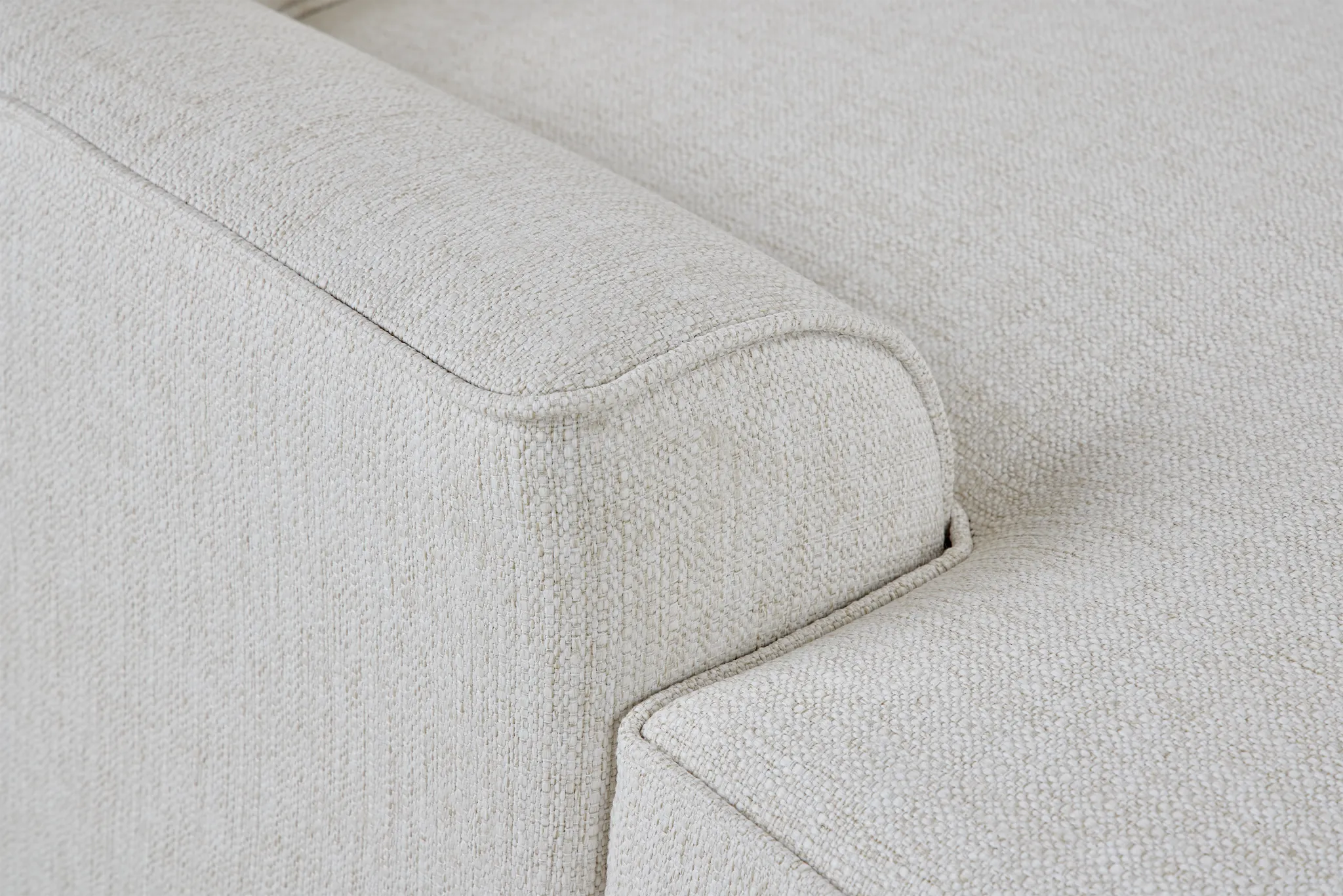 Austin White Fabric Dual Cuddler Sectional