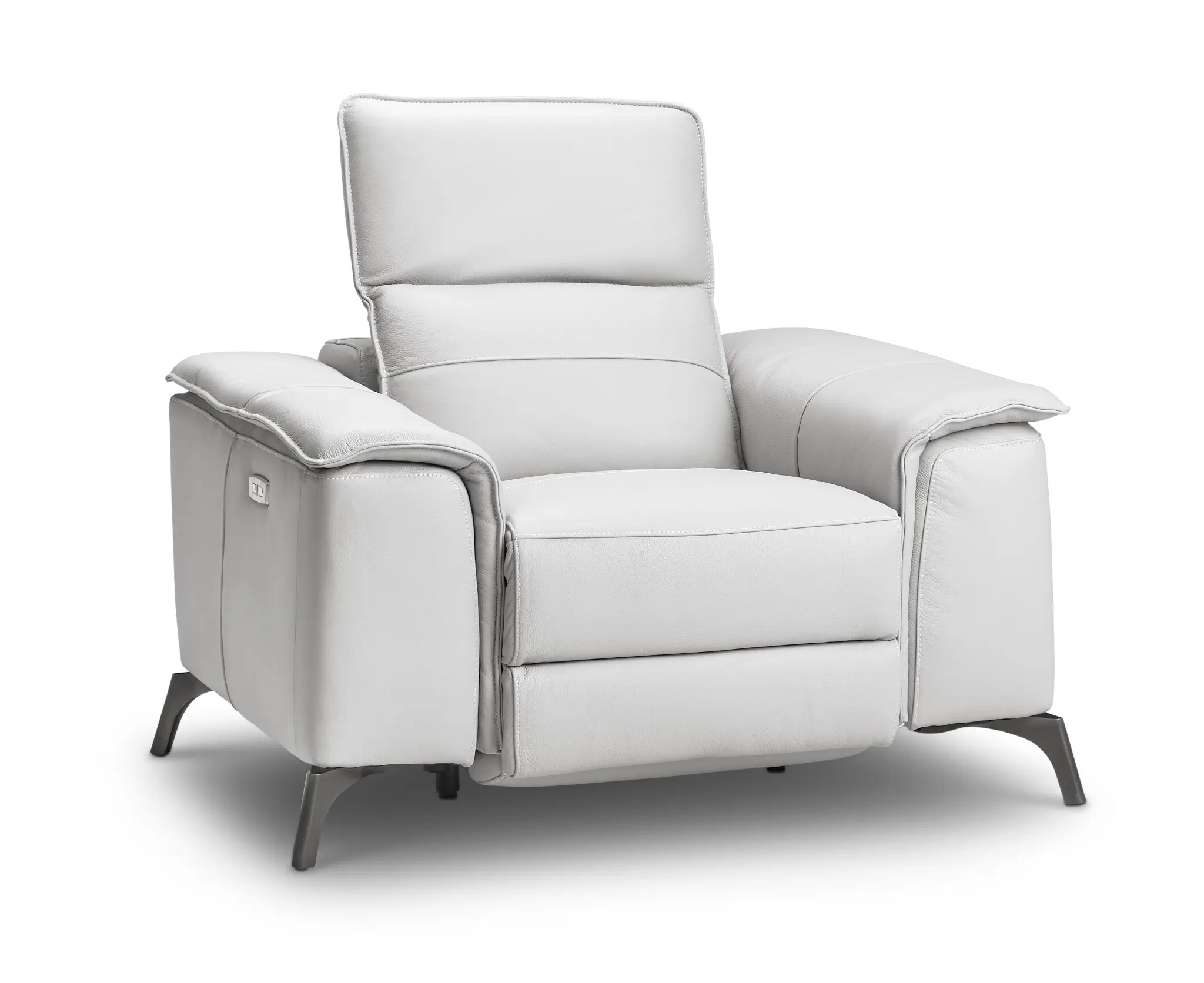 Pearson White Leather Power Recliner With Power Headrest Pearson White Leather Power Recliner With Power Headrest