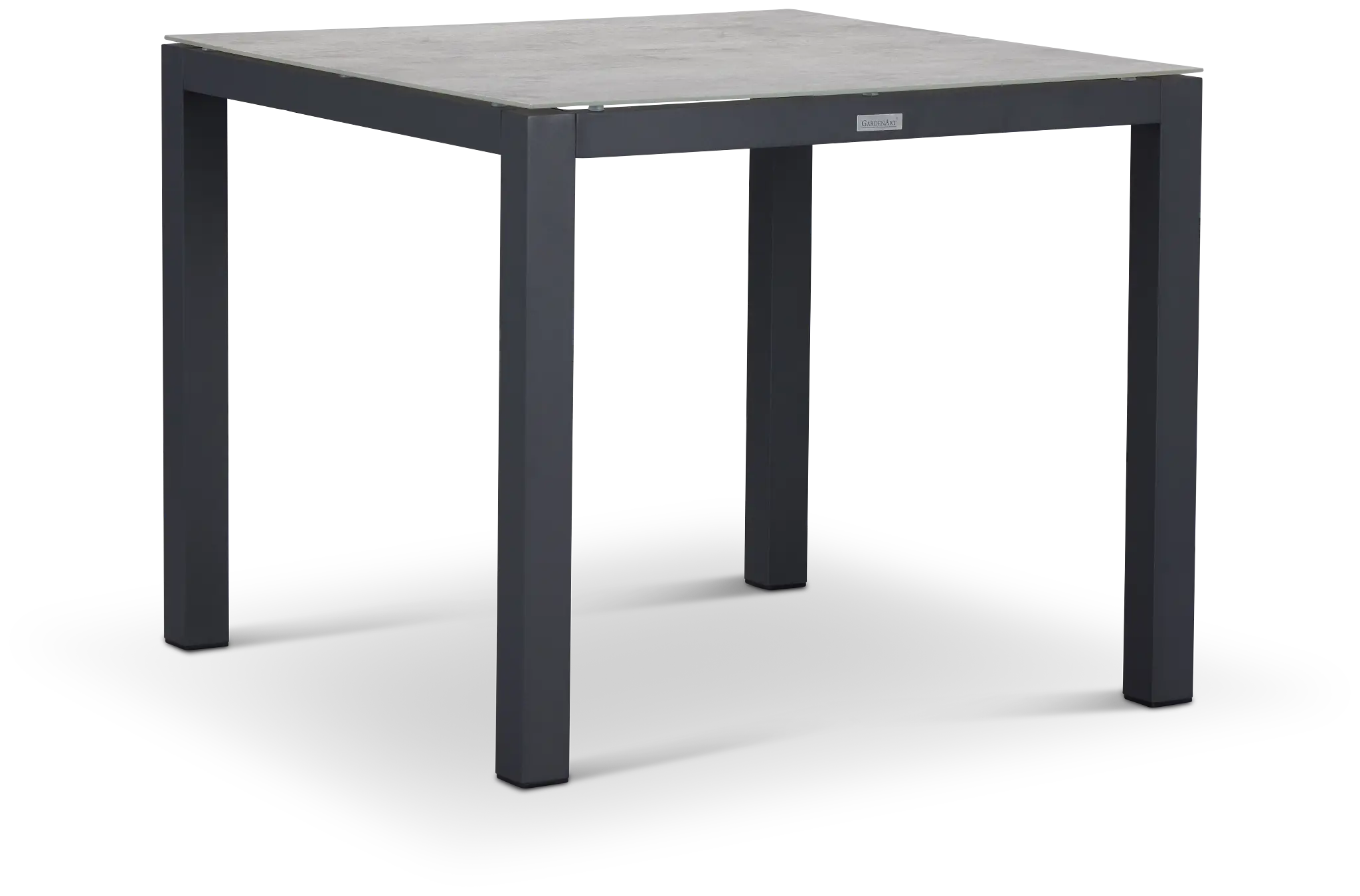 Barbados Light Gray Aluminum Square Table Barbados Light Gray Aluminum Square Table