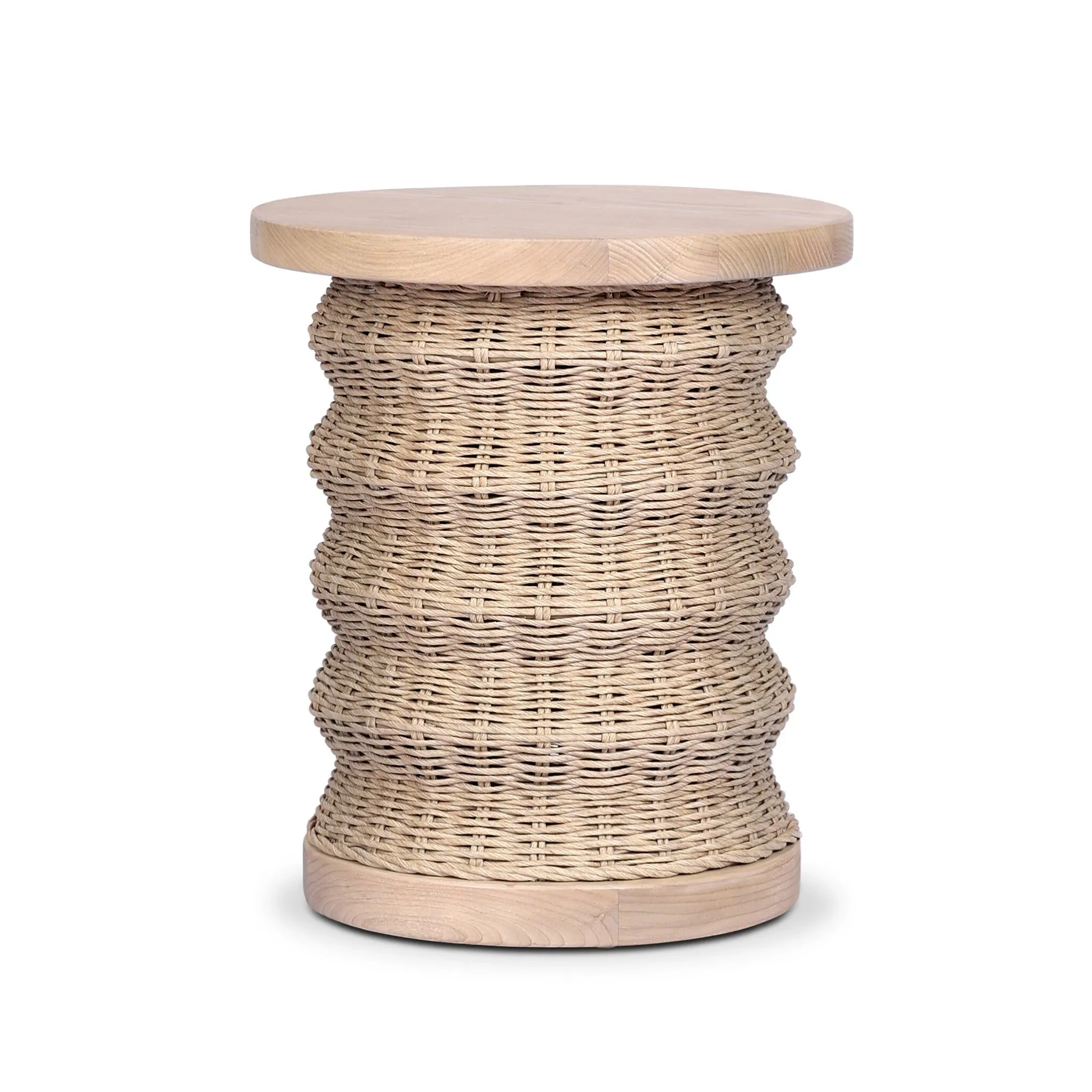 Four Hands Brailey Light Tone Round End Table