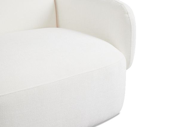 Halsey White Fabric Small Two-arm Sectional