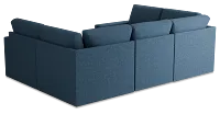 Citymod Blue Fabric 6-piece Pit Sectional