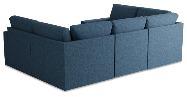 Citymod Blue Fabric 6-piece Pit Sectional