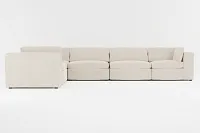 Destin Suave Beige Fabric 6-piece Modular Sectional