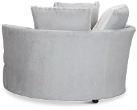 Kylie Light Gray Fabric Swivel Chair