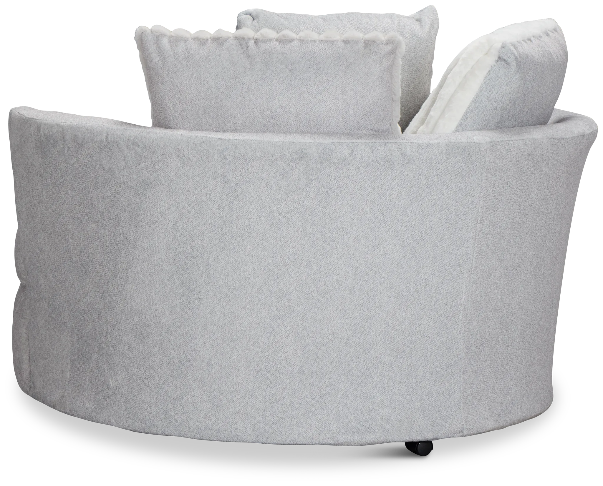 Kylie Light Gray Fabric Swivel Chair