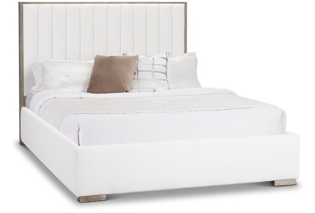 Soho White Uph Platform Bed