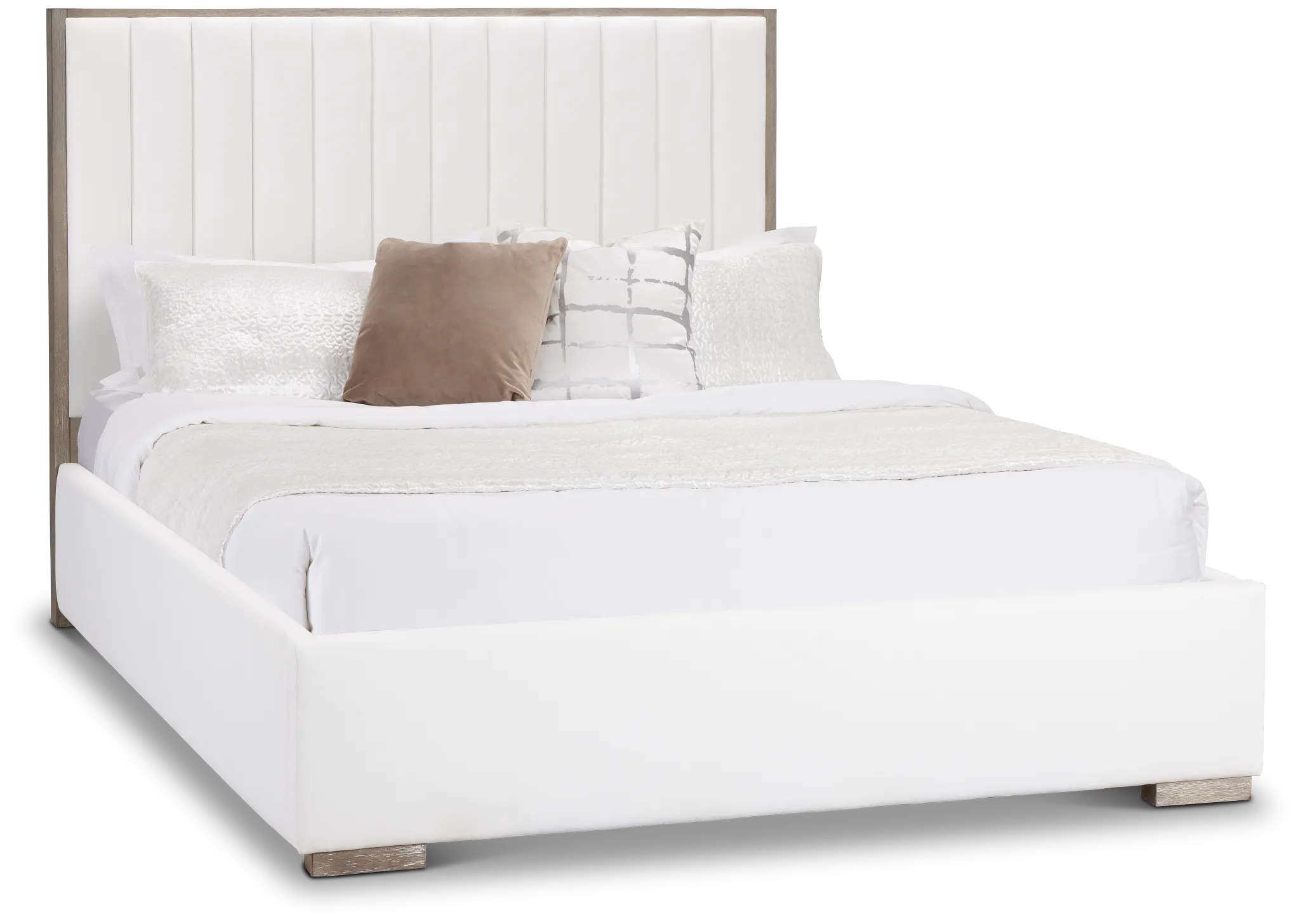 Soho White Uph Platform Bed