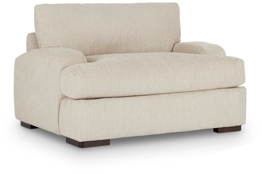 Alpha Beige Fabric Chair