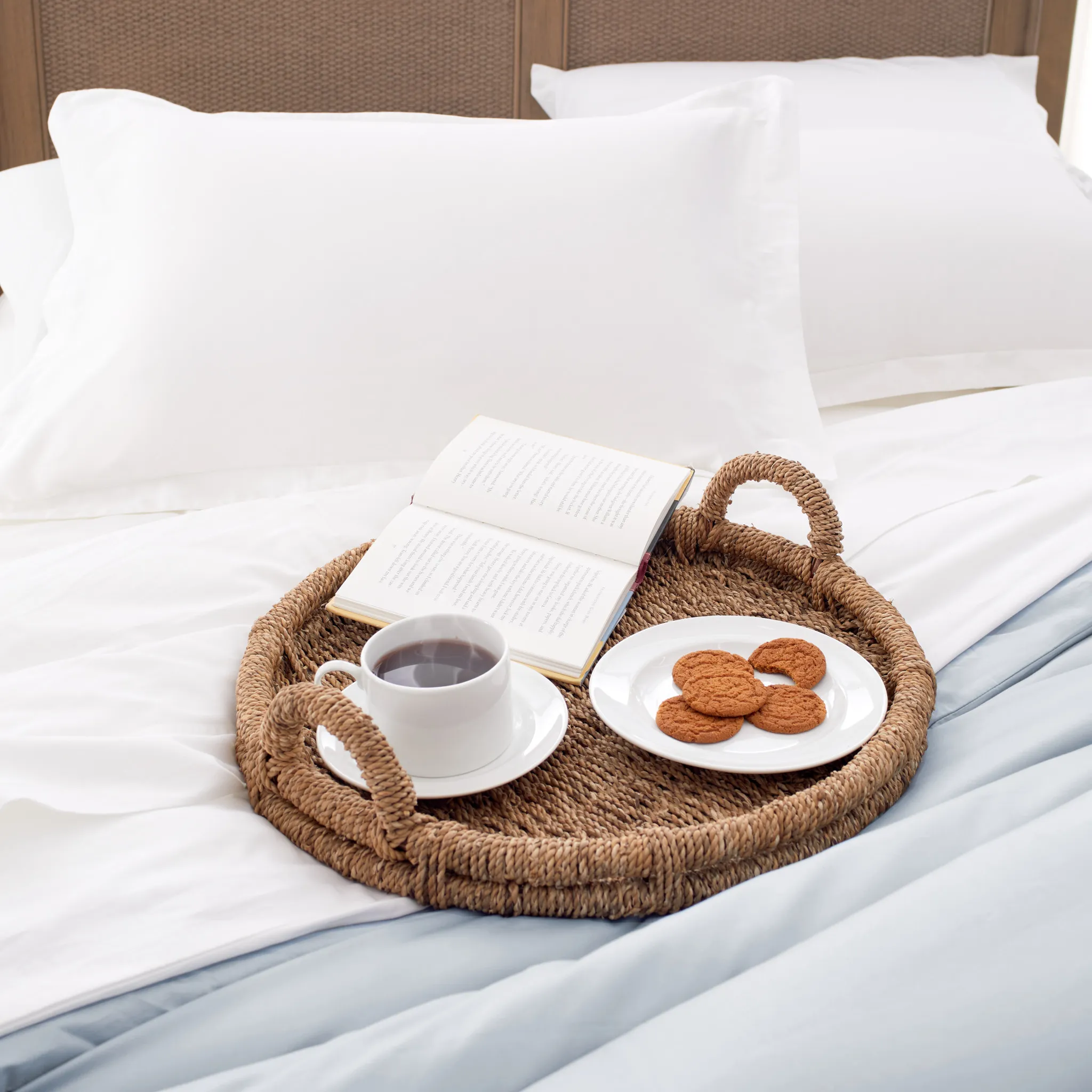 Rest & Renew Cotton Sateen Light Blue 300 Thread Duvet Set