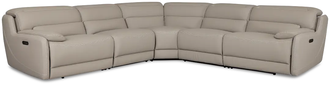 Jett Gray Micro Small Two-arm Power Reclining Sectional Jett Gray Micro Small Two-arm Power Reclining Sectional