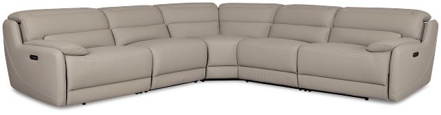 Jett Gray Micro Small Two-arm Power Reclining Sectional