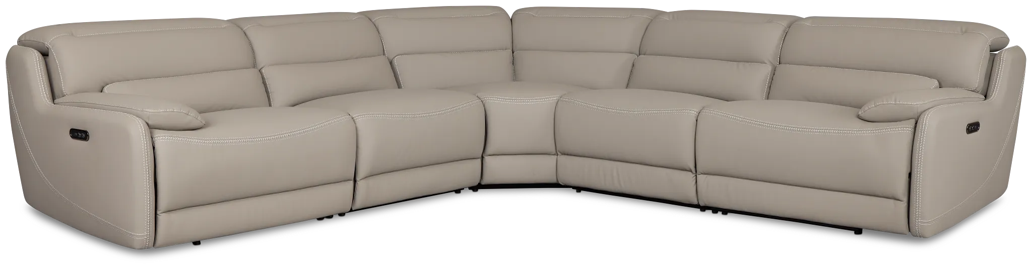 Jett Gray Micro Small Two-arm Power Reclining Sectional