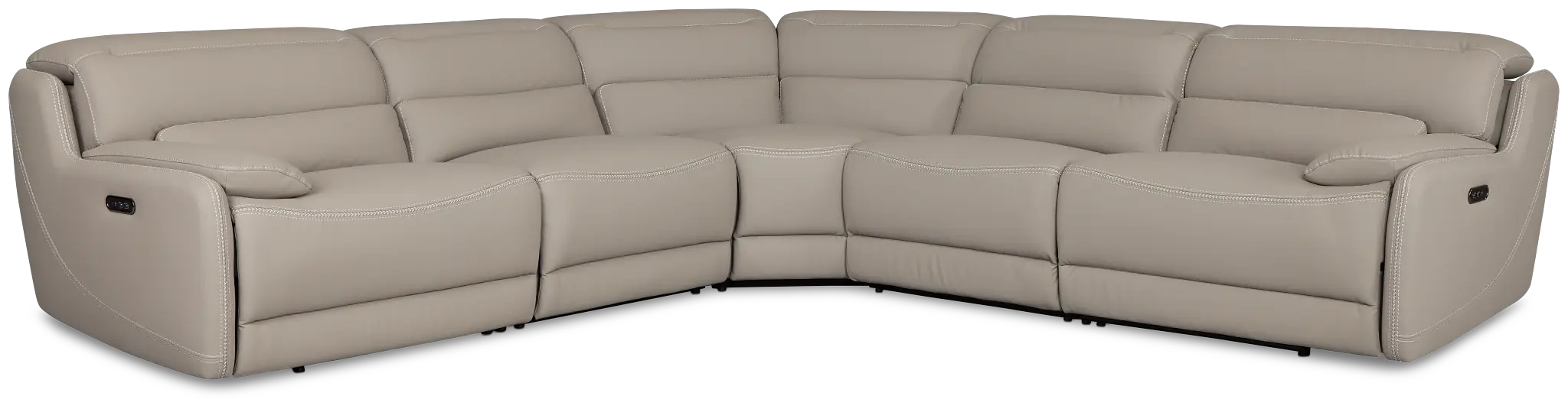 Jett Gray Micro Small Two-arm Power Reclining Sectional Jett Gray Micro Small Two-arm Power Reclining Sectional