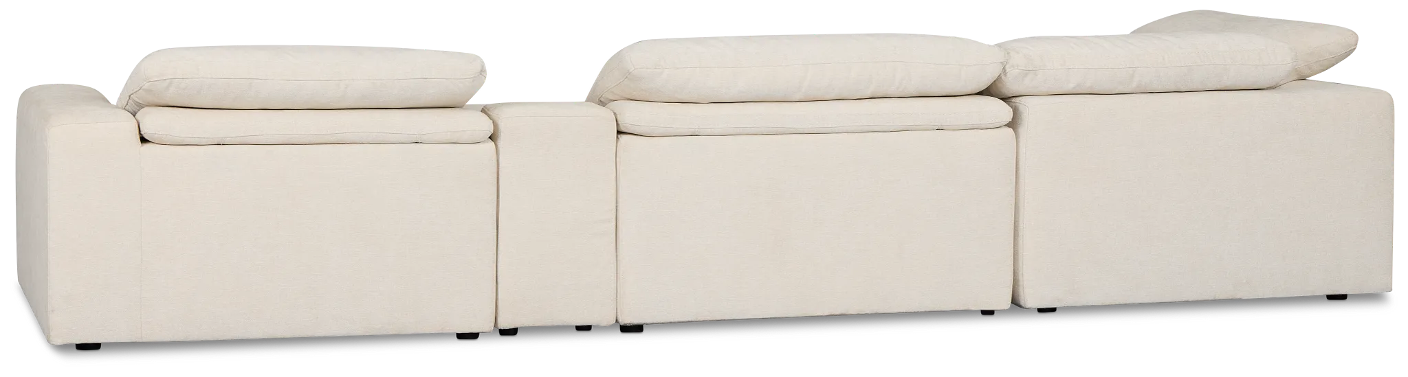 Drift Light Beige Fabric Small Dual Power Left Bumper Sectional