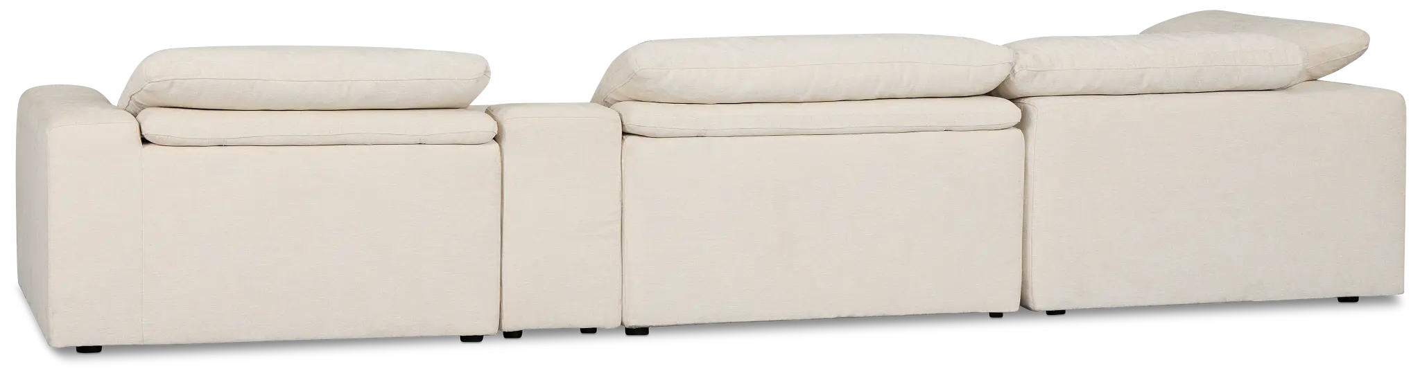 Drift Light Beige Fabric Small Dual Power Left Bumper Sectional Drift Light Beige Fabric Small Dual Power Left Bumper Sectional