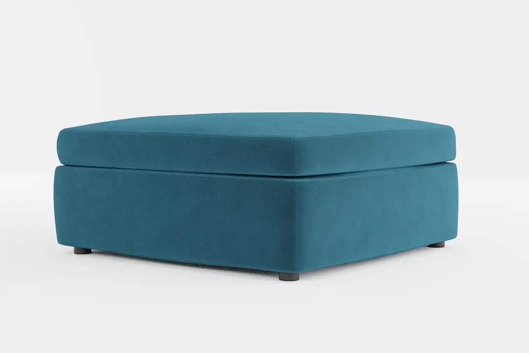 Destin Joya Teal Velvet Cocktail Ottoman Destin Joya Teal Velvet Cocktail Ottoman