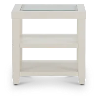 Hurley White Square End Table