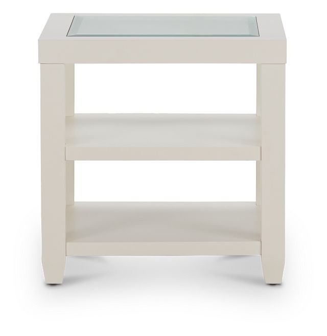 Hurley White Square End Table