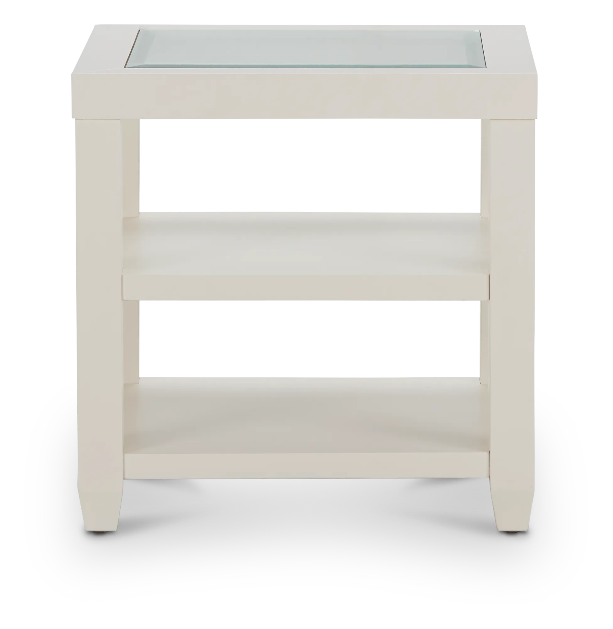 Hurley White Square End Table