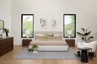Nomad Light Beige Uph Platform Bed