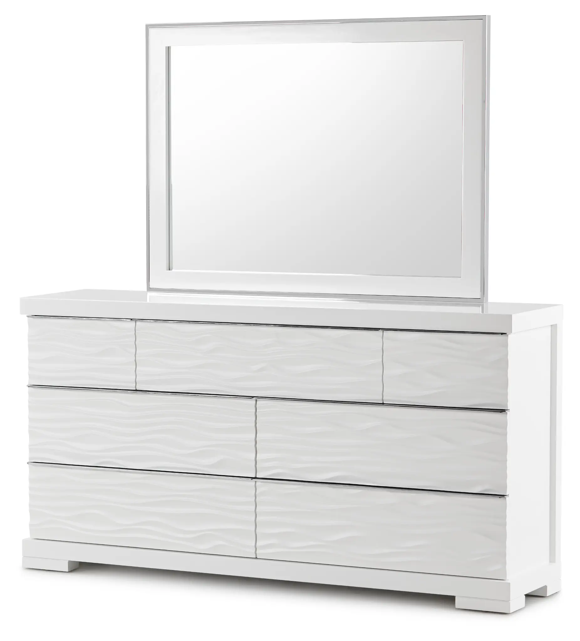 Ocean Drive White Dresser & Mirror Ocean Drive White Dresser & Mirror