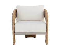 Anya Light Brown Ivory Accent Chair