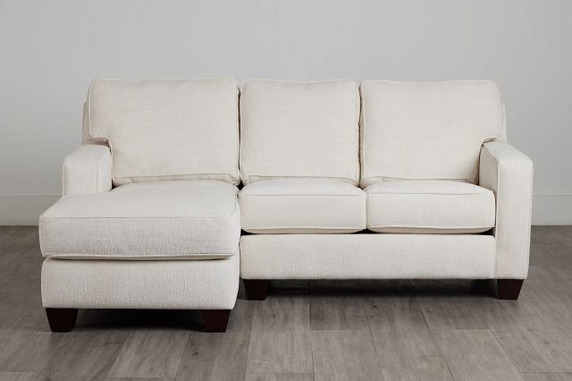 Andie White Fabric Left Chaise Sectional (0)