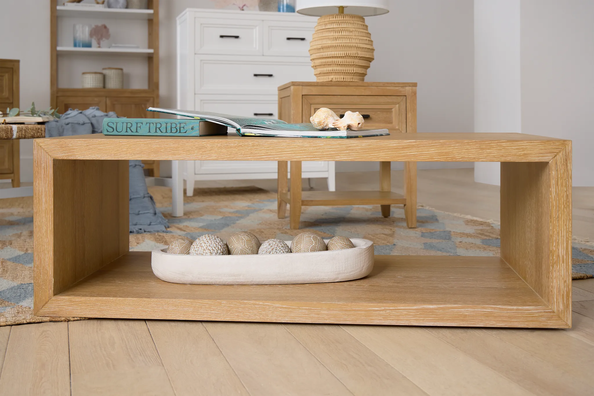 Nantucket Light Tone Open Coffee Table