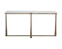 Cowart White Marble Console Table