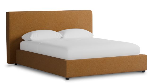 Grayton Elite Light Brown 44" Upholstered Platform Bed