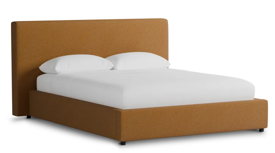 Grayton Elite Light Brown 44" Upholstered Platform Bed