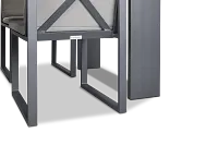 Linear Dark Gray 70" Aluminum Table & 4 Cushioned Side Chairs