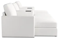 Citymod White Fabric 6-piece Home Theater With Storage Consoles