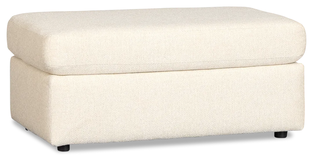 Maxwell Light Beige Fabric Ottoman