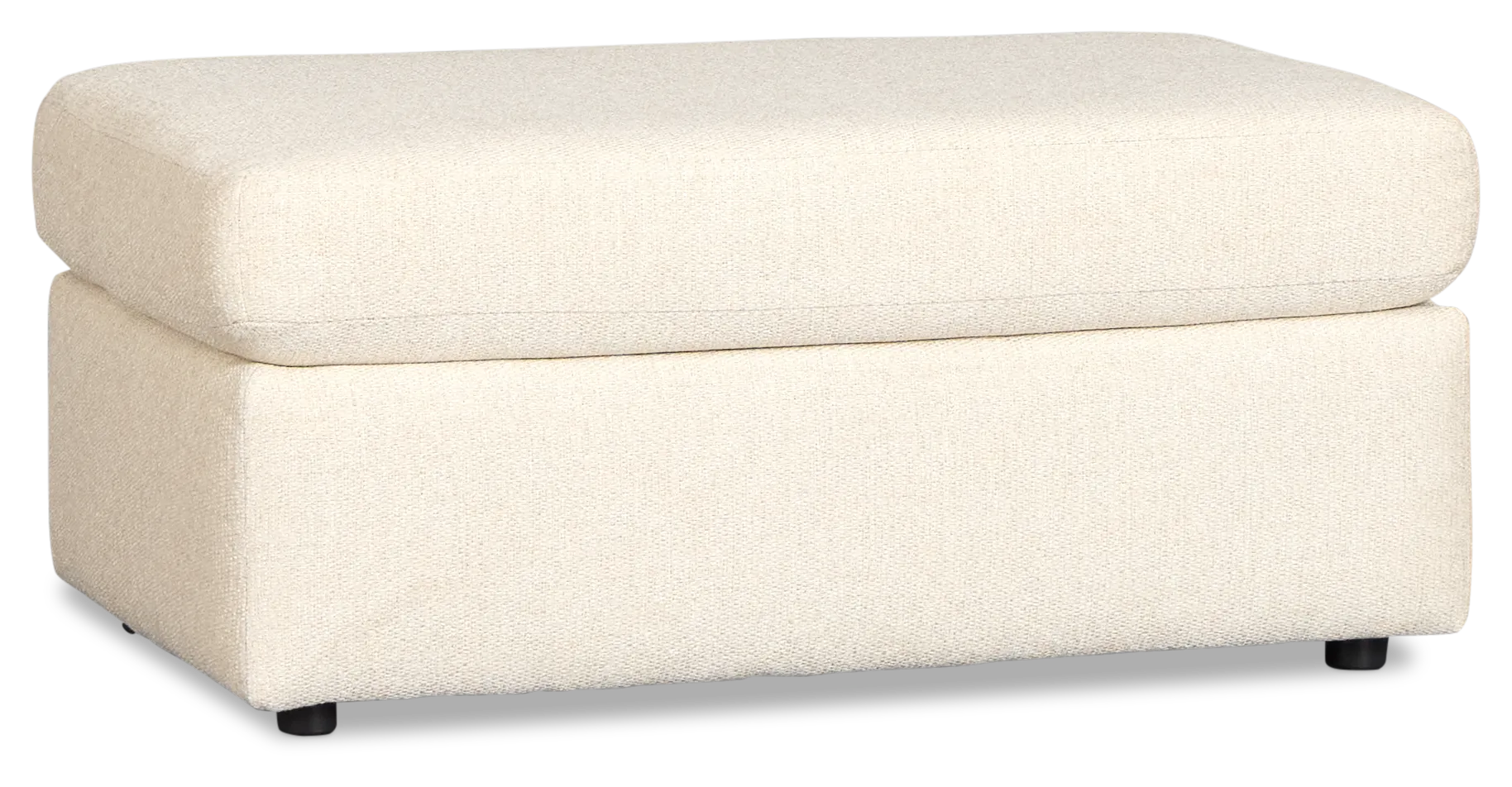 Maxwell Light Beige Fabric Ottoman