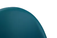 Capri Teal Micro Upholstered Side Chair W/ Black Legs