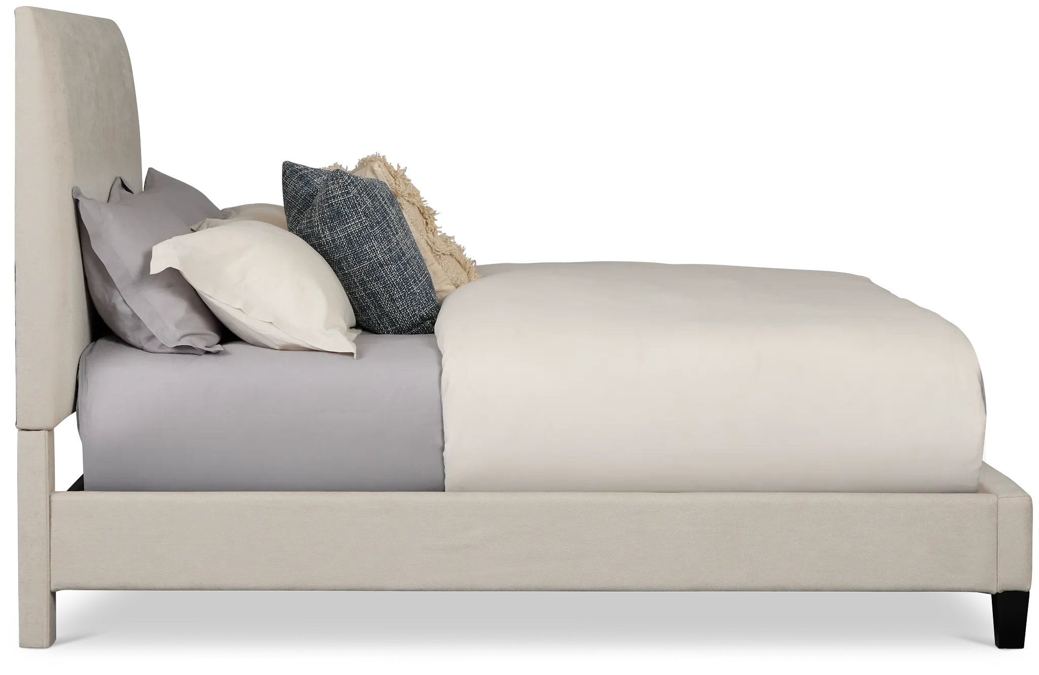 Lucy Taupe Uph Platform Bed