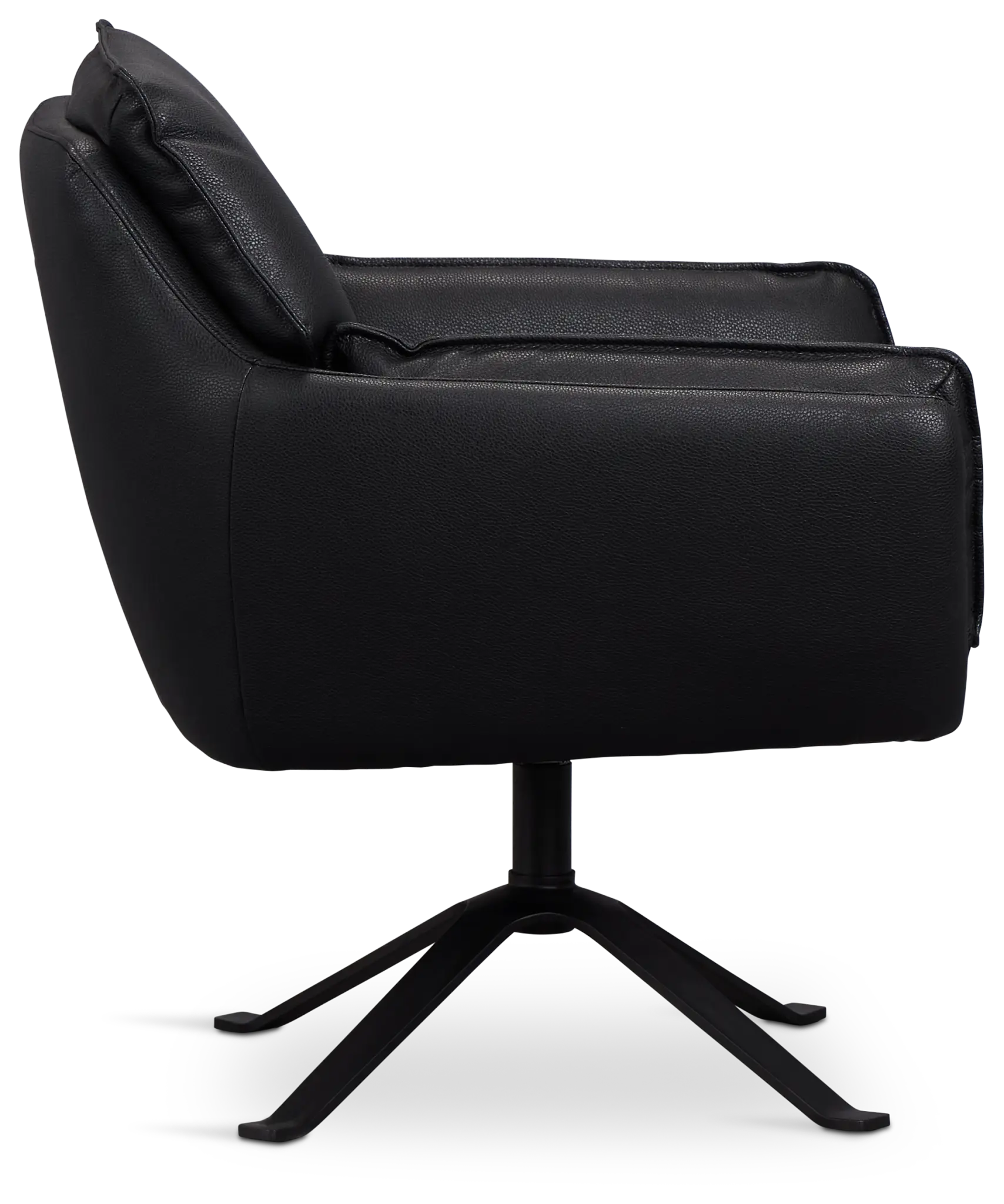 Farley Black Micro Swivel Accent Chair Farley Black Micro Swivel Accent Chair