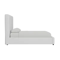 Grayton Suave White 54" Upholstered Platform Bed