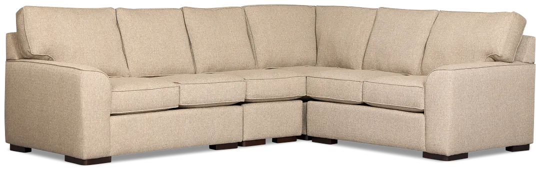 Sinclair Brown Fabric Large Two-arm Sectional